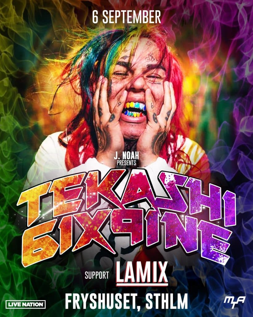 Tekashi 6ix9ine Fryshuset Sverige Stockholm Lamix 2018