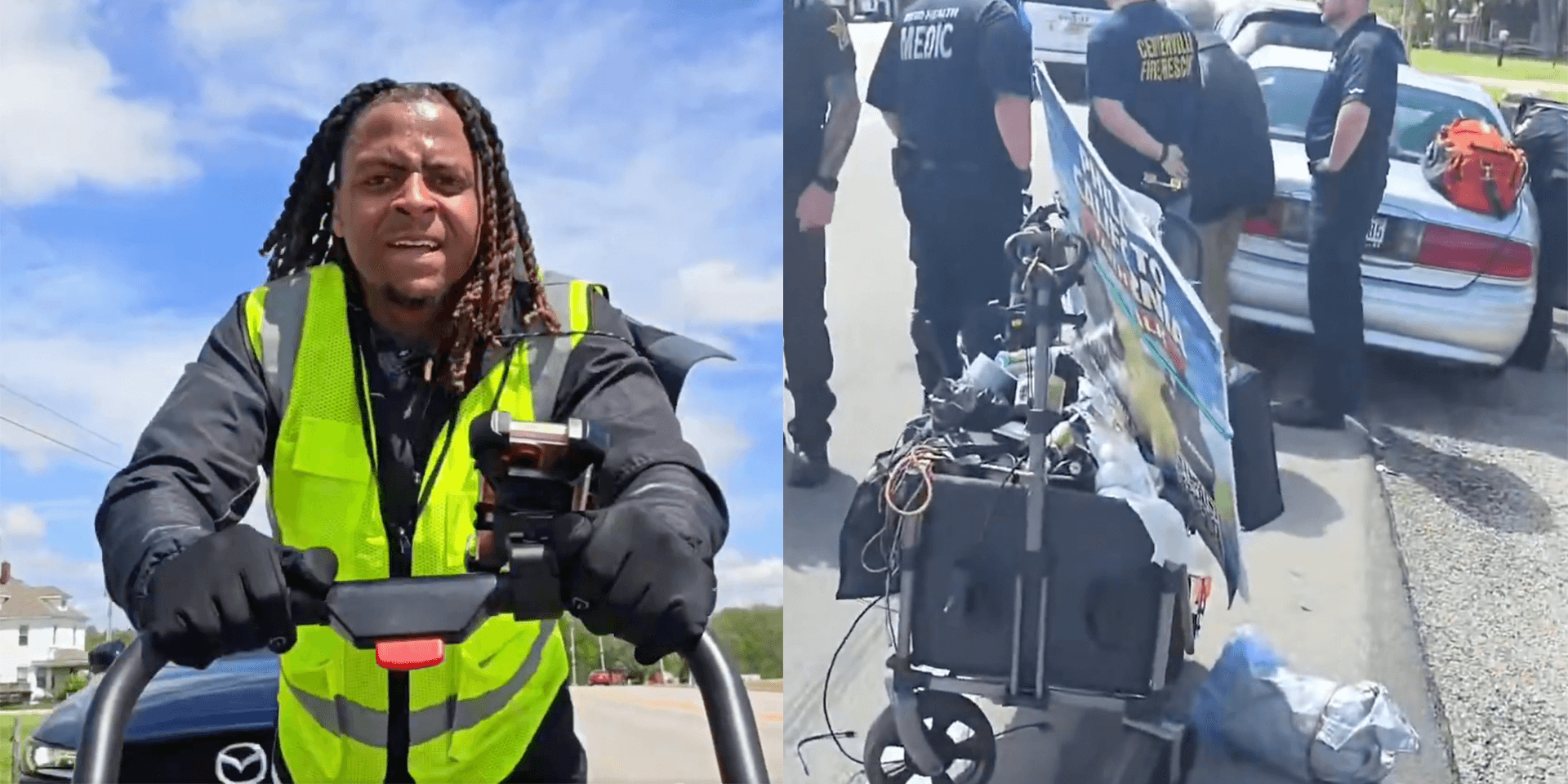 Streamern HMBL Zay påkörd av bil under välgörenhetsmarsch