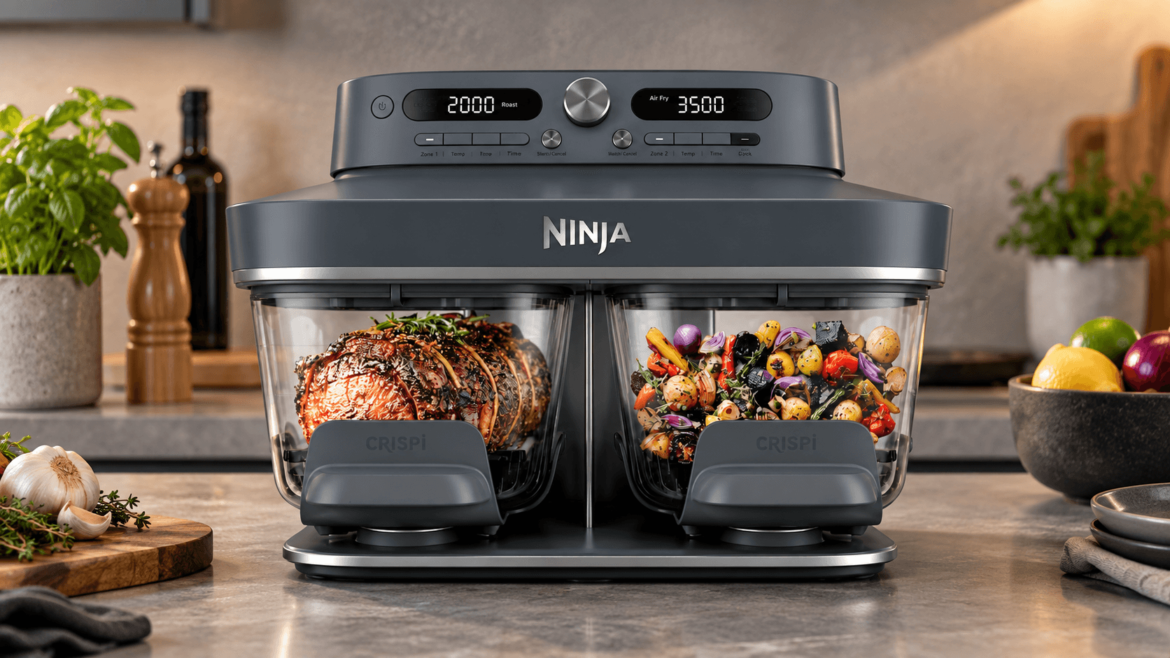 Ninja CRISPi DualZone Glass Air Fryer - ny air fryer med glas.