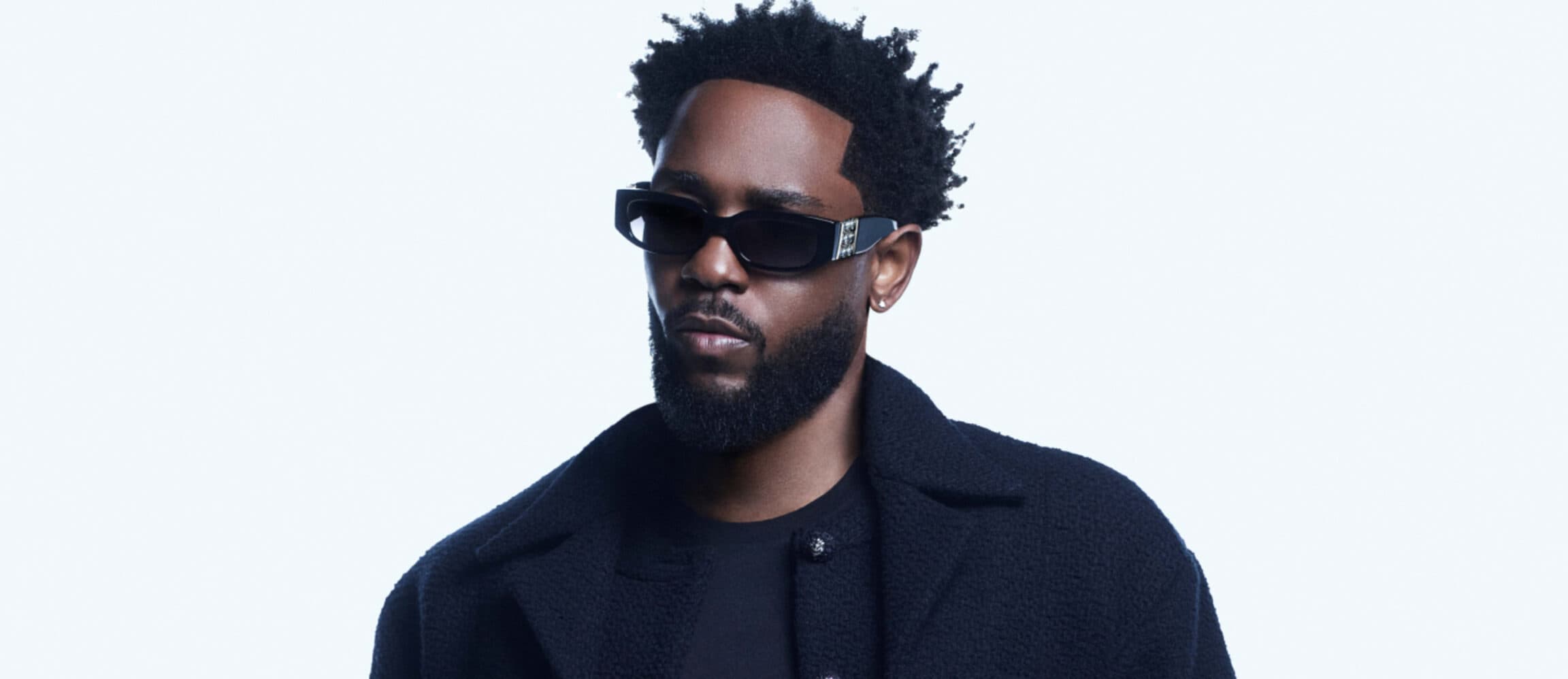 Kampanjbild på Kendrick Lamar från Chanels nya glasögon-kollektion