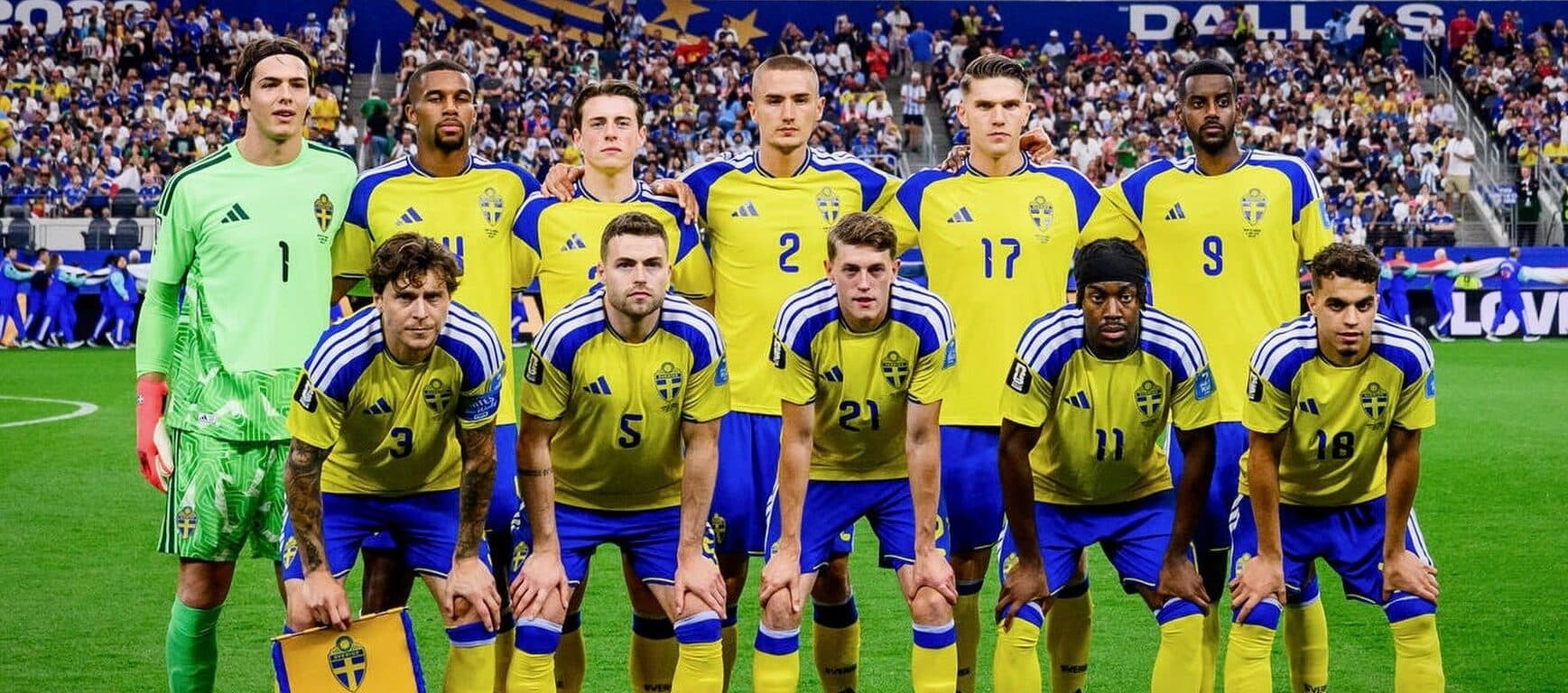 Svenska landslaget innan matchen mot Japan (2026)
