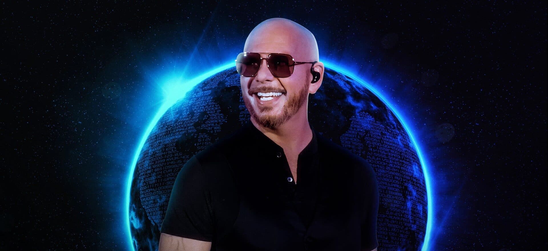 Pressbild på Pitbull inför sin världsturné