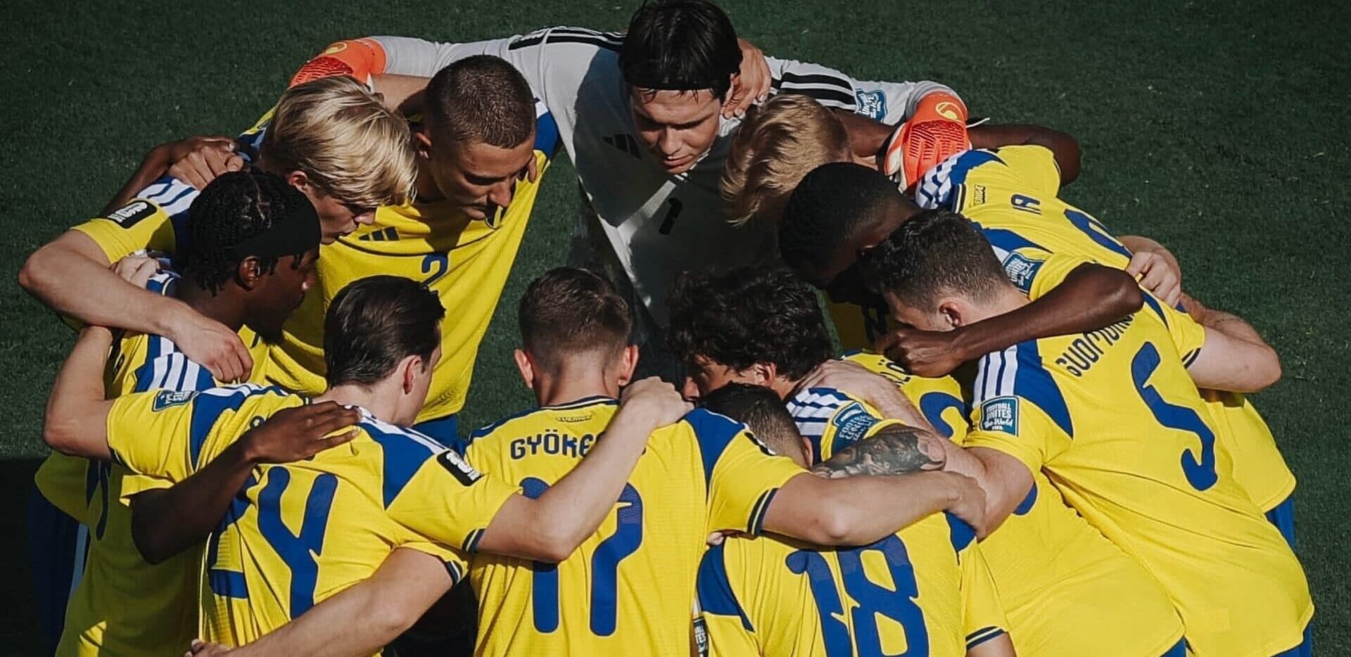 Svenska landslaget mot Frankrike under VM 2026