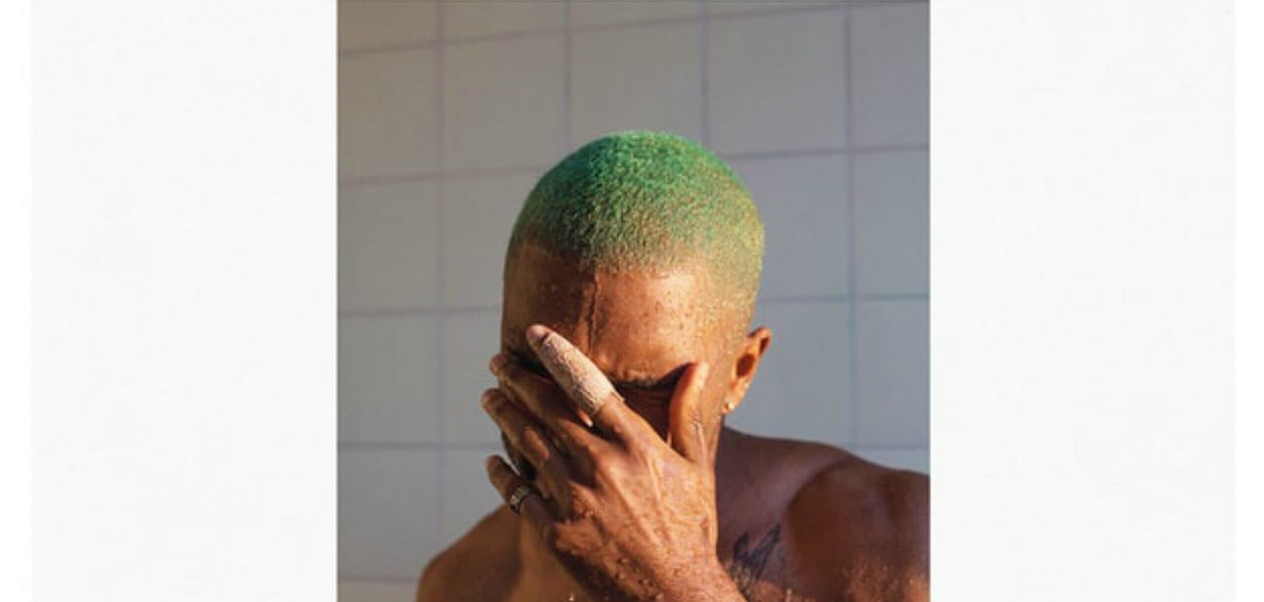 Frank Ocean på omslaget till sitt ikoniska album Blonde.
