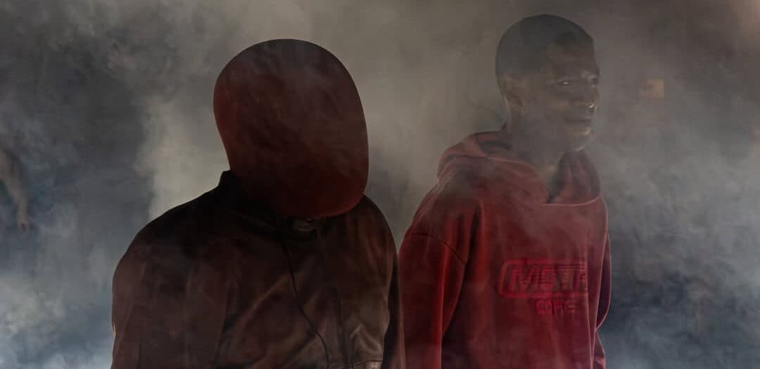 Ye & Kid Cudi under Ye:s homecoming konsert i Chicago.