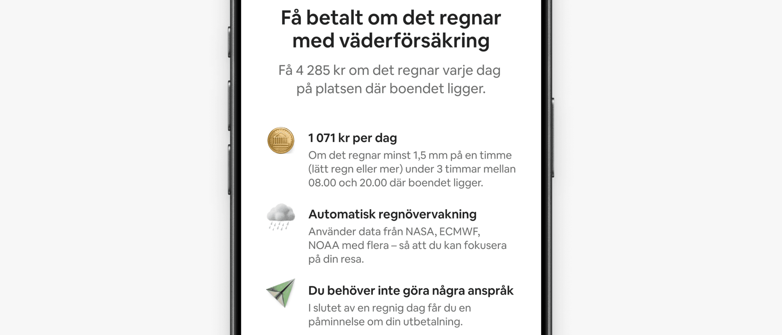 Airbnb lanserar väderförsäkring – få ersättning vid regn