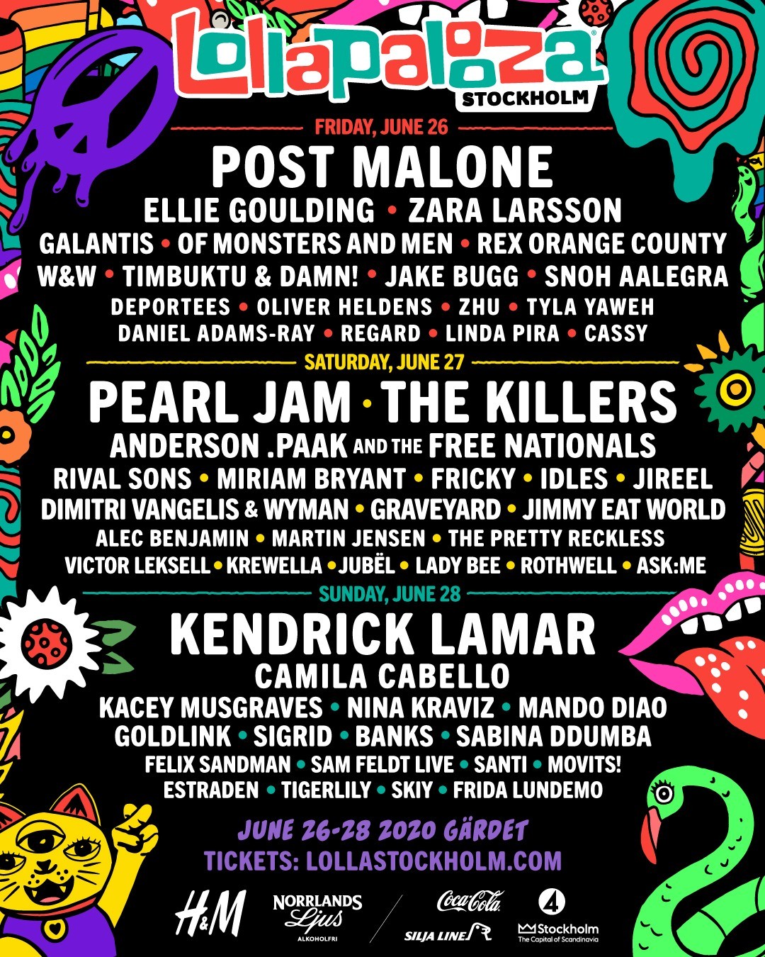 Kendrick Lamar & Post Malone Till Lollapalooza Stockholm 2020 - Dopest