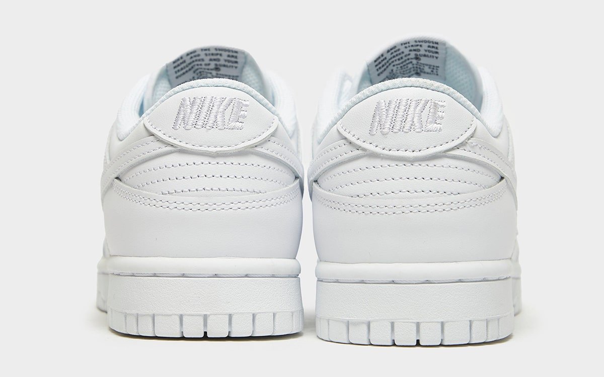 nike dunk low triple white release date