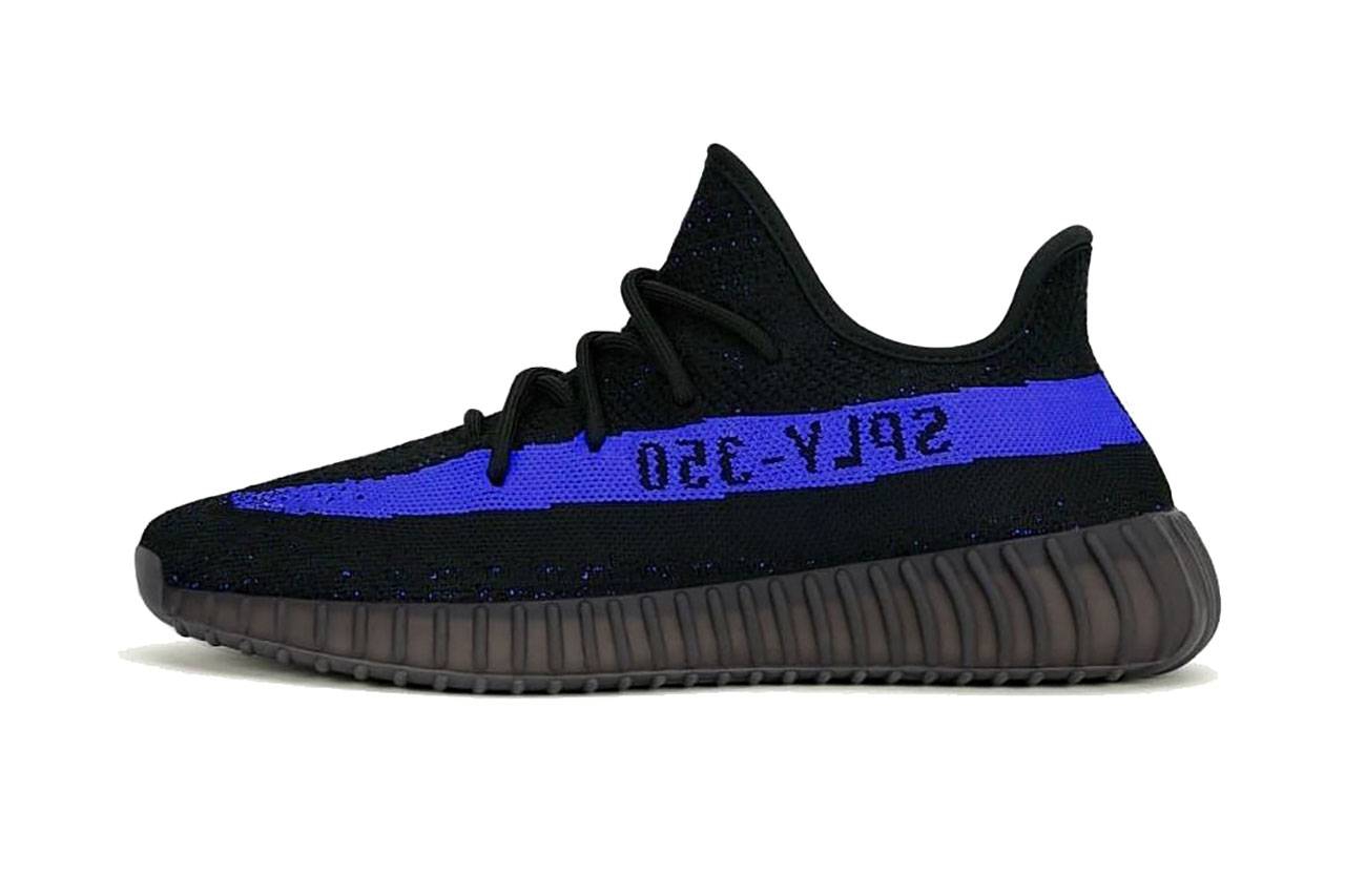 yeezy black red blue